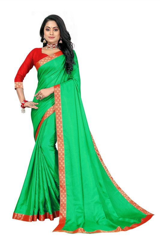 Fashion Pure Silk Saree  (Green)