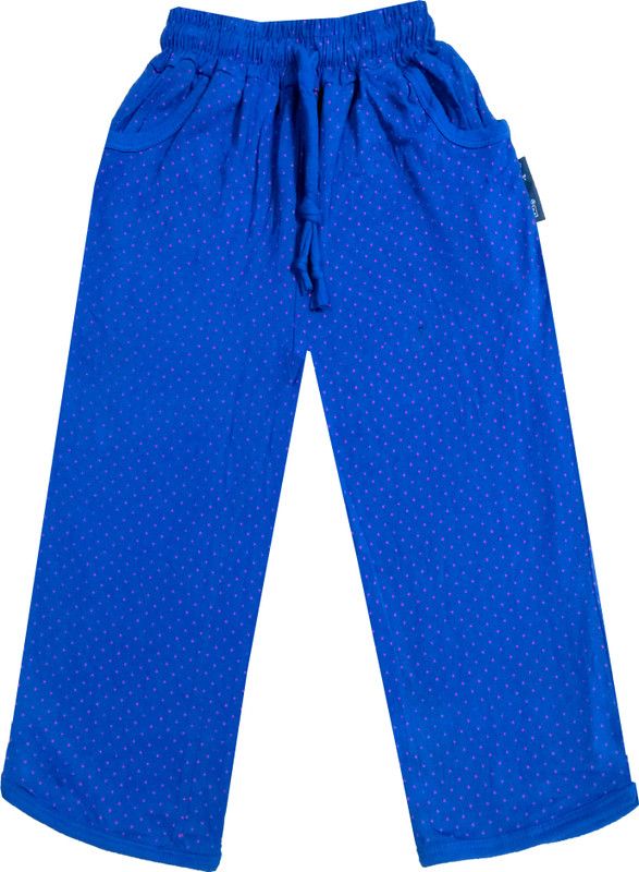Capri For Girls Casual Printed Pure Cotton  (Blue Pack of 1)