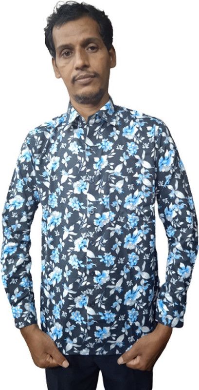 Men Tailored Fit Floral Print Casual Shirt