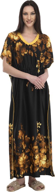 Printed Satin Blend Women Kaftan