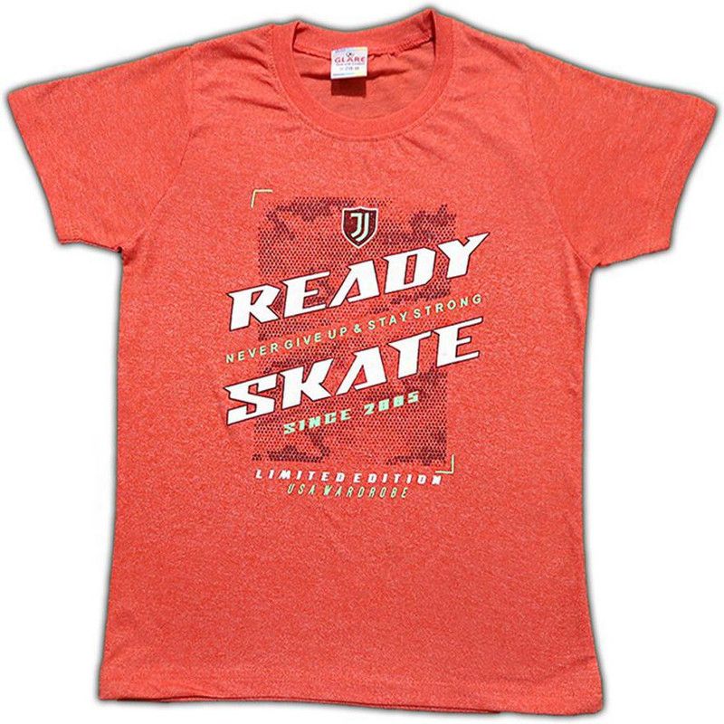 Baby Boys Typography Polycotton T Shirt  (Orange, Pack of 1)