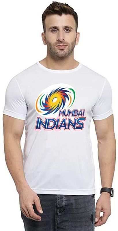 Cricket Tshirts Men Printed Round Neck Cotton Blend White T-Shirt