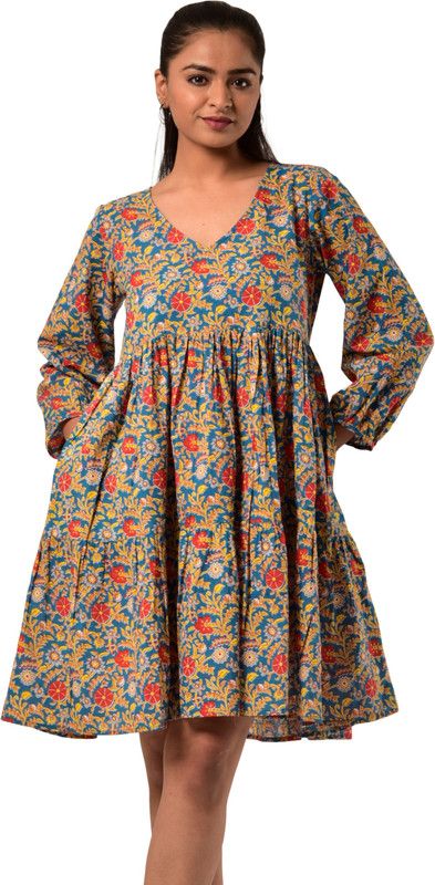 Women Empire Waist Green Dress