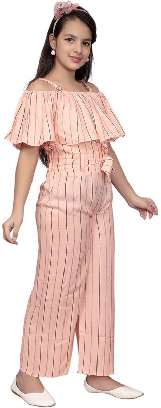 Girls Maxi/Full Length Casual Dress  (Beige, Half Sleeve)