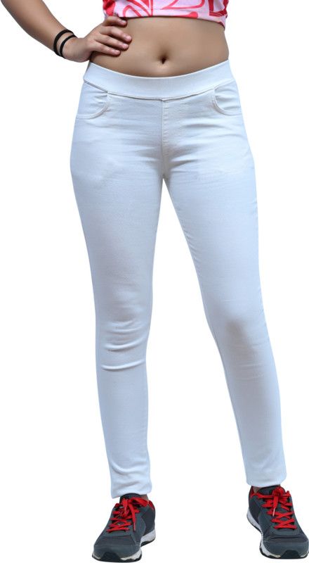 Sumoksh White Jegging  (Solid)