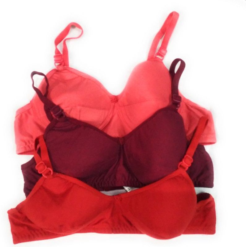 shilpanjali Lycra Cup Bra Pads  (Maroon Pack of 3)