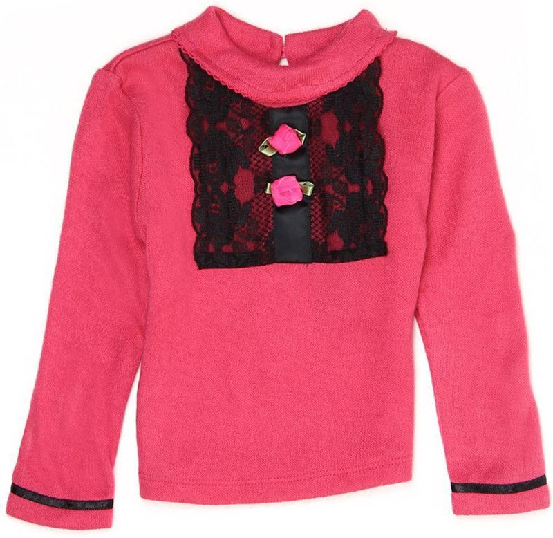 Baby Girls Polyester Blend Top  (Pink, Pack of 1)