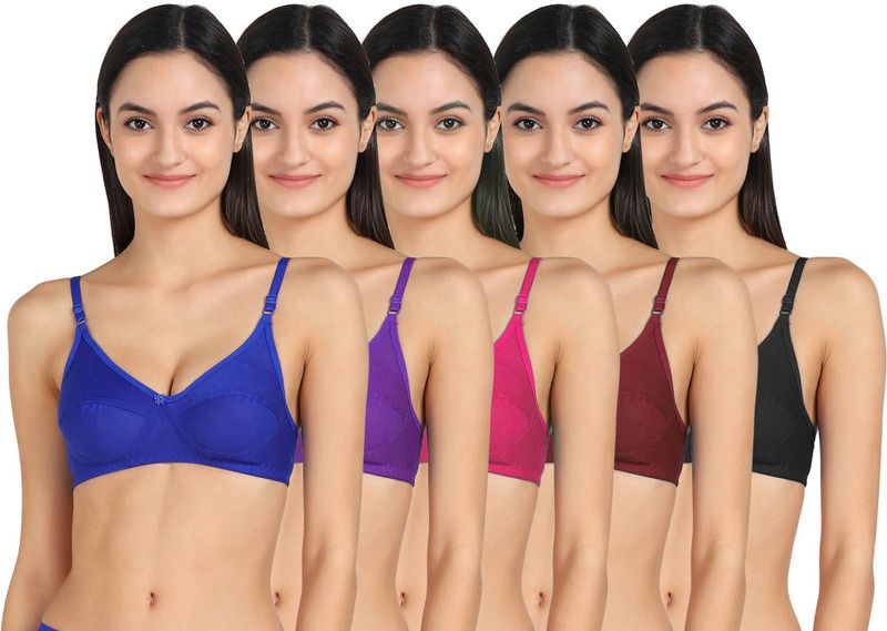 Samvar Women Minimizer Non Padded Bra  (Blue, Purple, Pink, Maroon, Black)