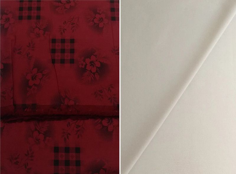Unstitched Pure Cotton Shirt & Trouser Fabric Printed