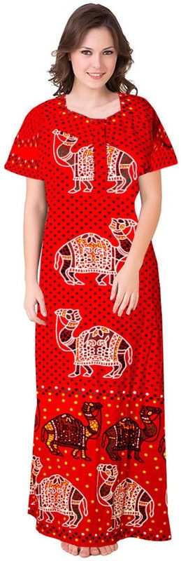 Women Night Dress  (Red)