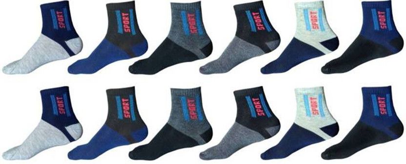 Men Solid Ankle Length  (Pack of 6)