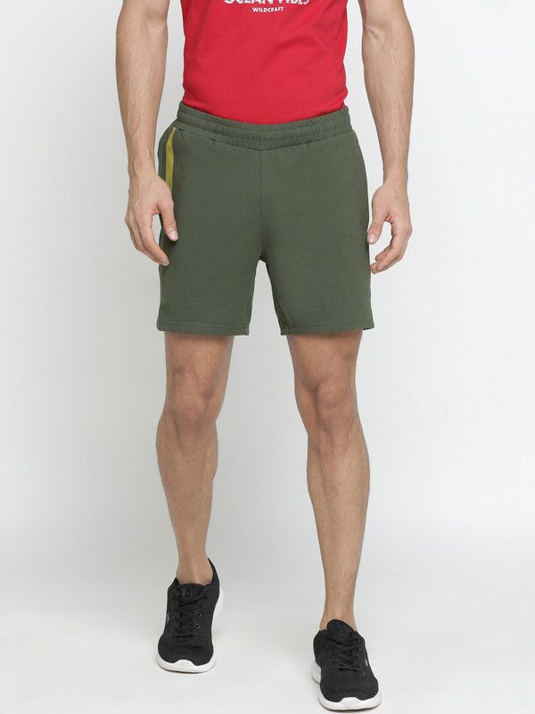 Printed Men Dark Green Regular Shorts