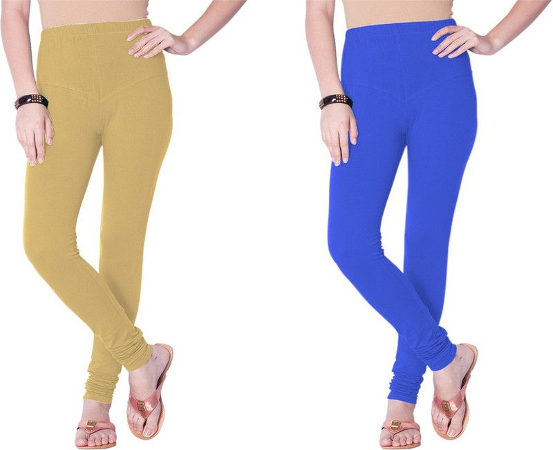 SP Weella Churidar Western Wear Legging  (Beige, Blue, Solid)