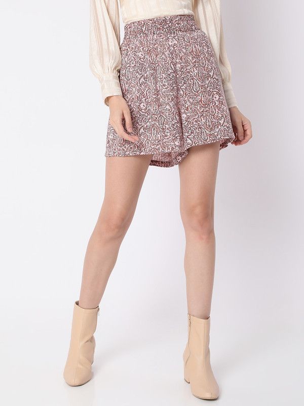 Paisley Women Pink Regular Shorts