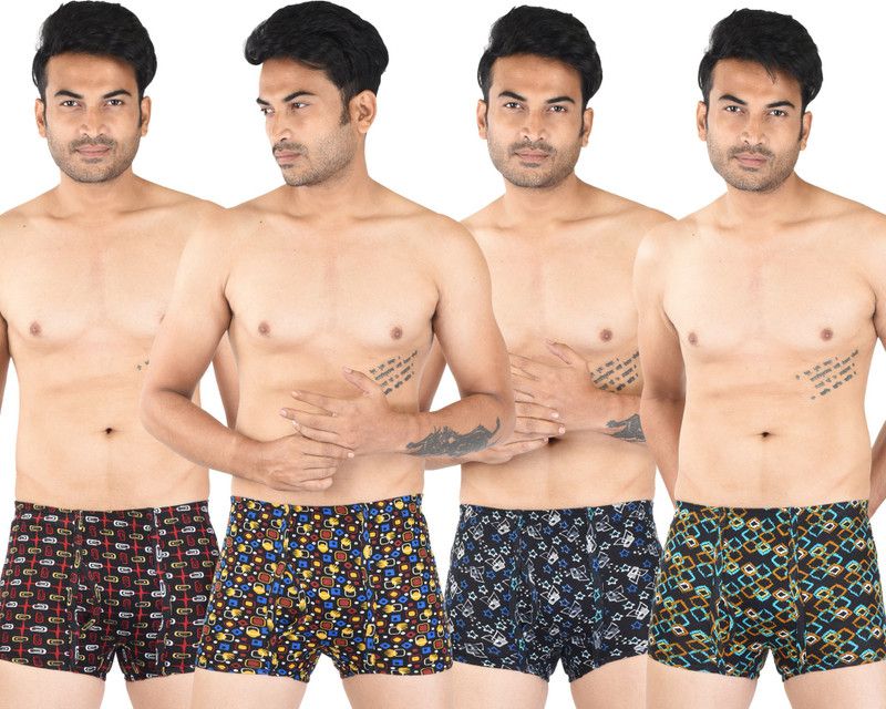 Pack of 4 Geometric Print Men Trunk