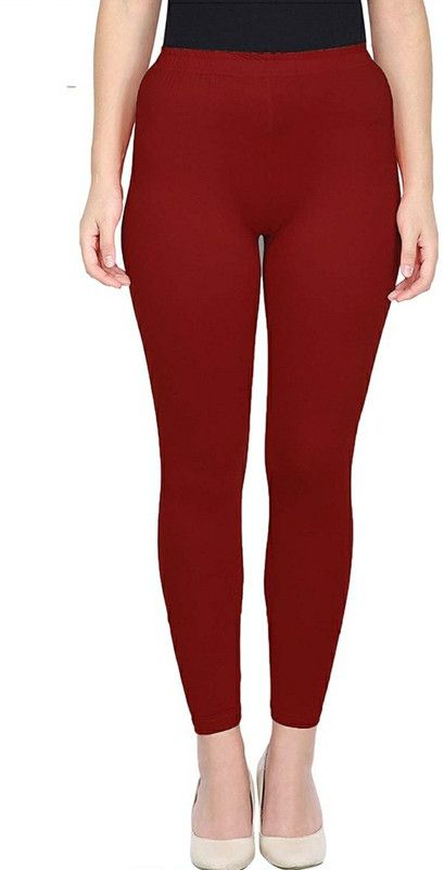 neeti collection Ethnic Wear Legging  (Maroon, Solid)