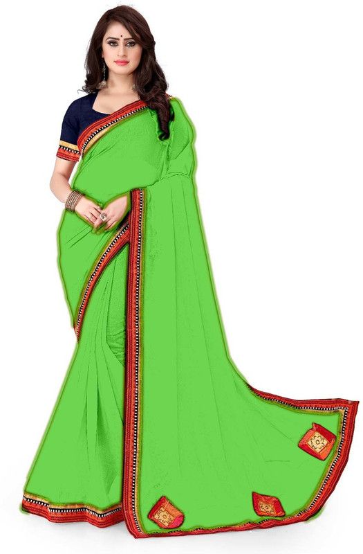 Embroidered Bollywood Tussar Silk Saree  (Green)