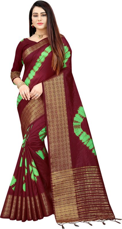 Dharmavaram Tussar Silk Saree  (Maroon)
