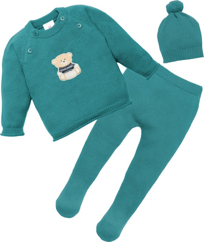 Baby Boys & Baby Girls Casual Sweater Pant, Cap  (Multicolor)