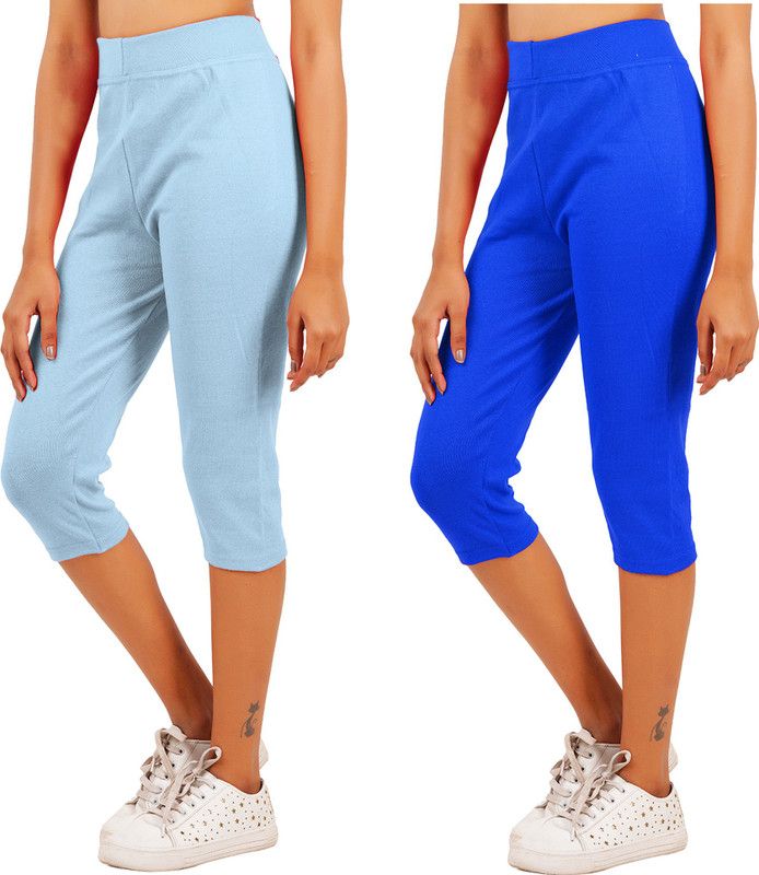 Women Blue, Light Blue Capri