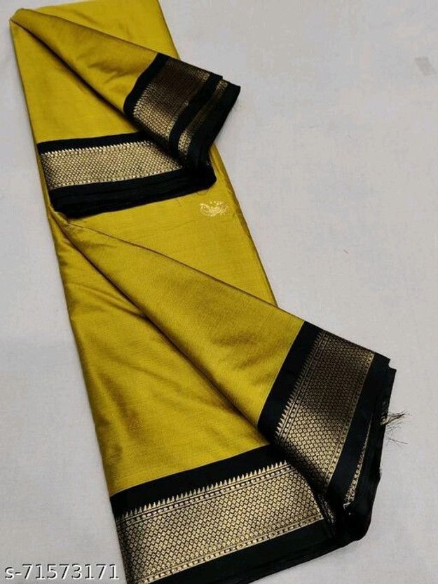 Woven Paithani Cotton Silk Saree  (Multicolor)