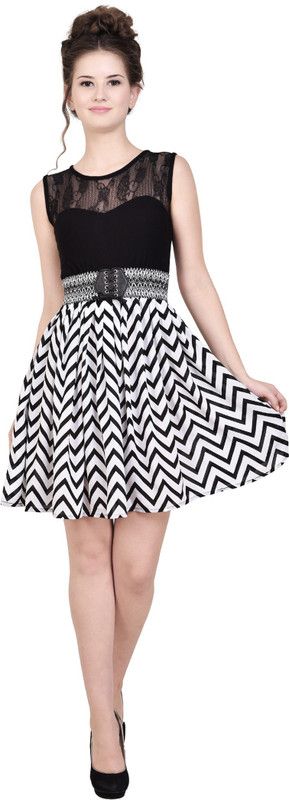 Girls Short/Mid Thigh Casual Dress  (Black, Sleeveless)