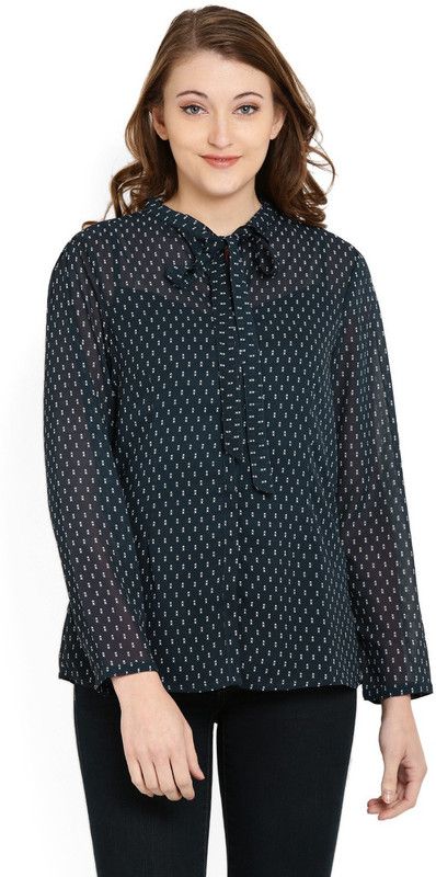 Pack of 2 Casual Regular Sleeves Solid Women Dark Blue Top