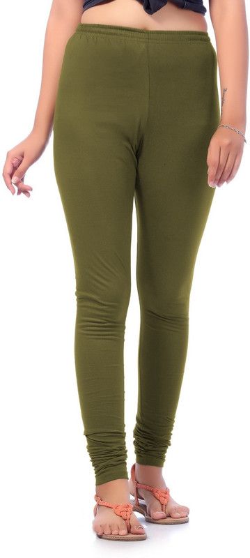 TITTLI Churidar Ethnic Wear Legging  (Dark Green, Solid)