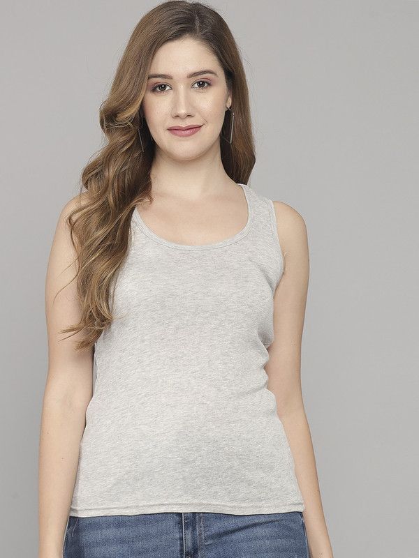 Women Silver Tank Top/Vest