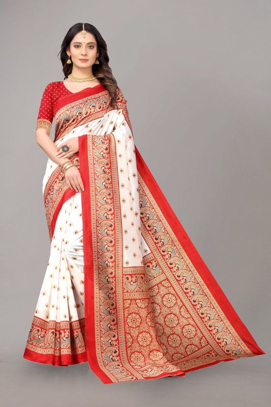 Paisley Bollywood Art Silk Saree  (Multicolor)