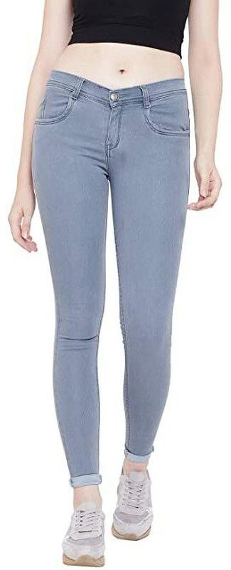 Girls Regular Low Rise Grey Jeans