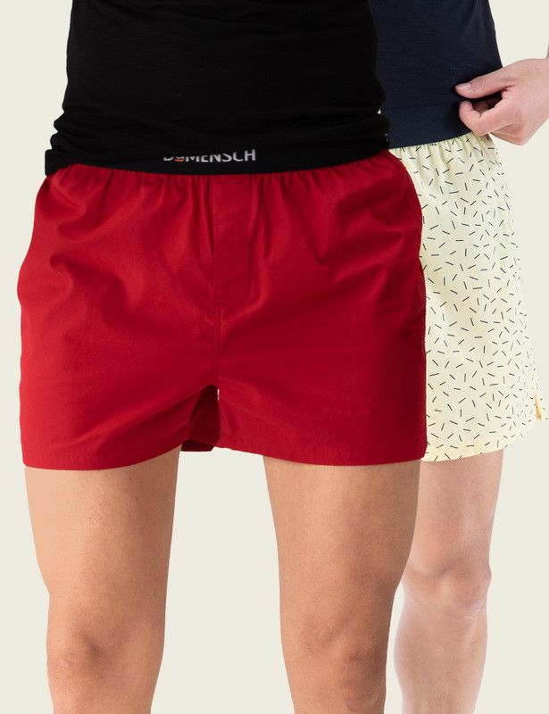 Pack of 2 Cotton Back Pocket Checkered Men Boxer