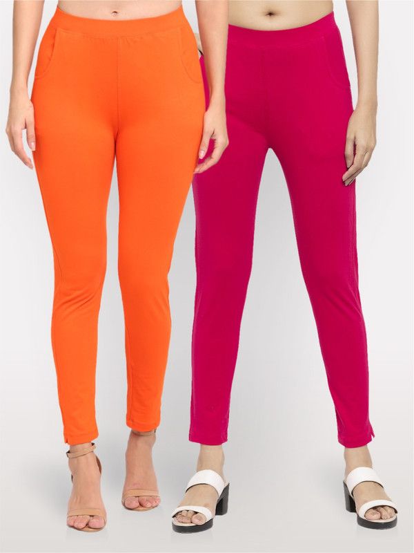 NEUDIS Orange Jegging  (Solid)