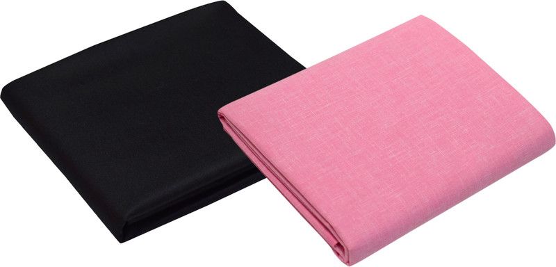 Unstitched Polycotton Shirt & Trouser Fabric Solid, Self Design