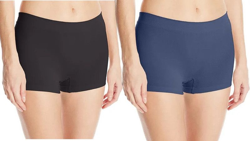 Pack of 2 Women Boy Short Black, Blue Panty