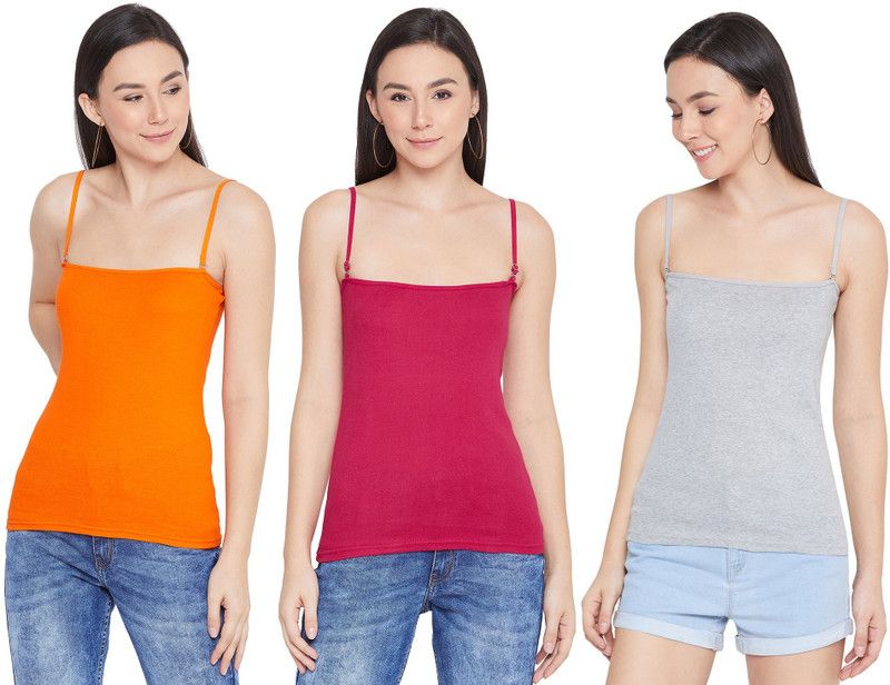 Women Silver, Pink, Orange Camisole