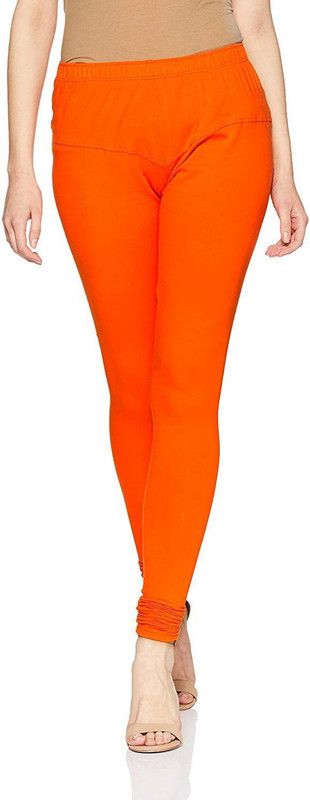 Nupremo Churidar Western Wear Legging  (Orange, Solid)