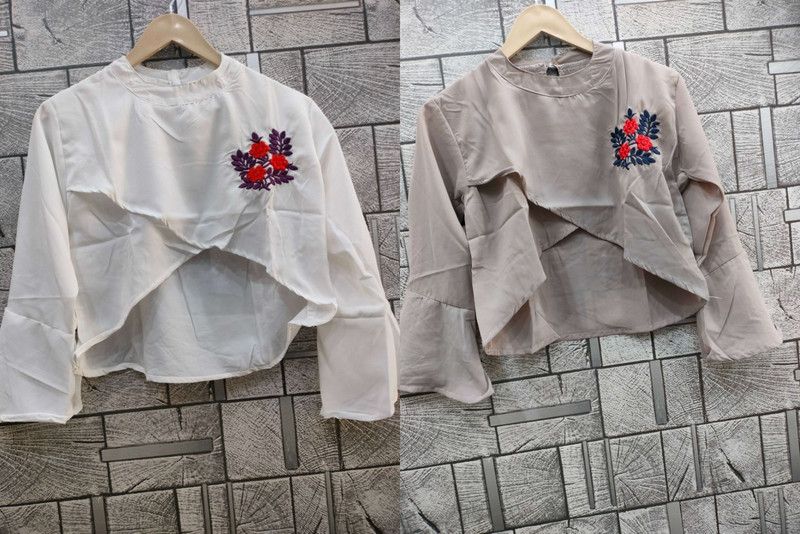 Pack of 2 Casual Regular Sleeves Graphic Print Women White, Grey Top