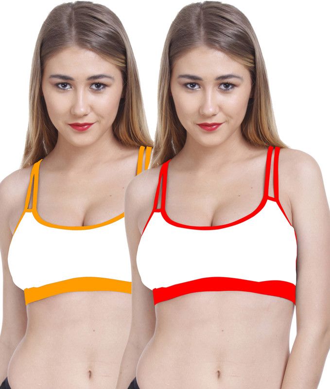 Women Minimizer Non Padded Bra  (Yellow, Red)