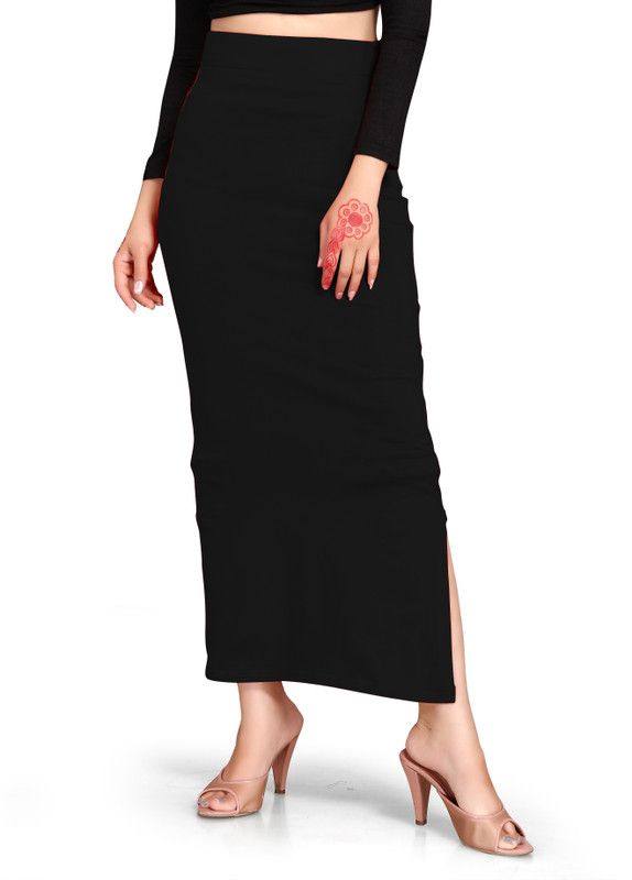 SCUBE DESIGNS SC_PC_3001_BLACK_E Polyester Petticoat  (S)