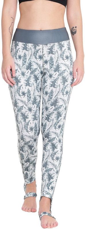 ALCIS Stirrup Western Wear Legging  (Green, Graphic Print)