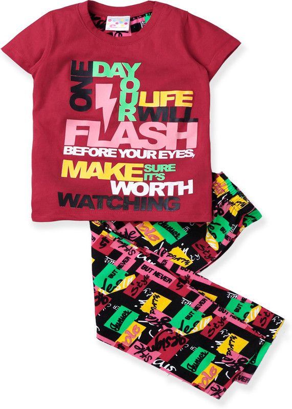 Eimoie Girls Red Sleepsuit