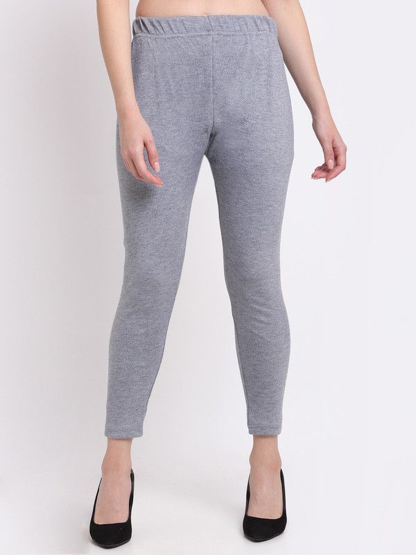 Ankle Length Legging  (Grey, Solid)