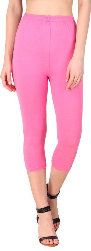 Cotton Women Capri Women Pink Capri