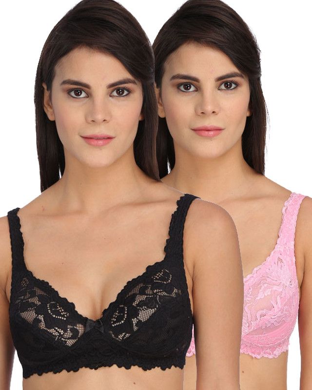 Pack of 2 Women Full Coverage Non Padded Bra  (Multicolor)