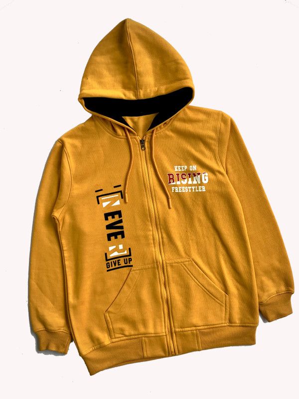 Boys Full Sleeve Printed Hooded Sweatshirt