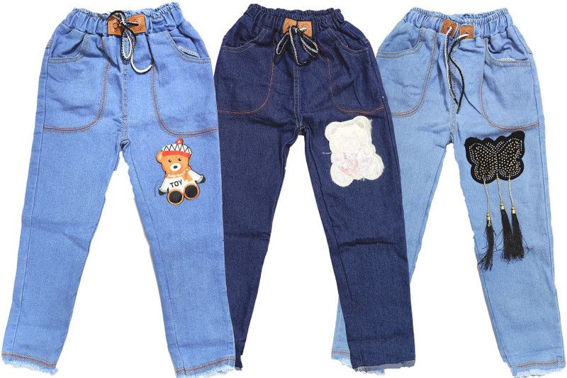 Boys & Girls Mid Rise Blue Jeans  (Pack of 3)