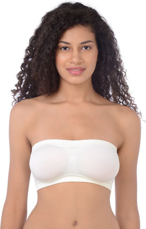 Women Bandeau/Tube Non Padded Bra  (White)