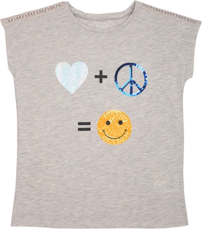 Girls Casual Polycotton Top  (Grey, Pack of 1)