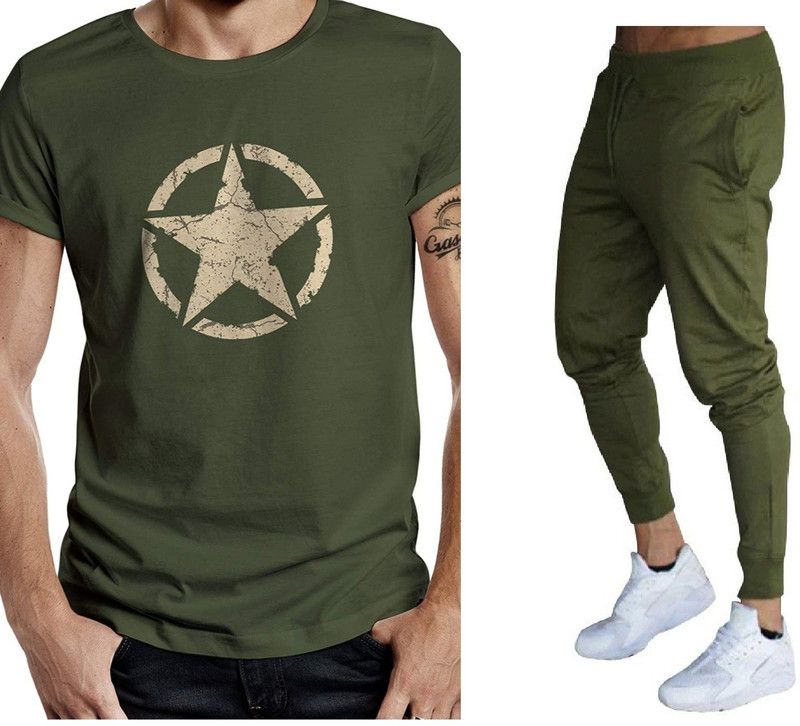 Color Block Men Dark Green T-Shirt  (Pack of 2)